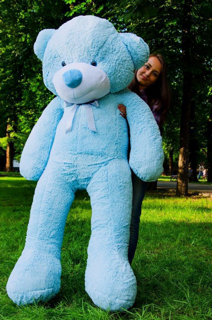М'яка  іграшка подарунок на 8 березня плюшевий ведмедик,  плюшевий ведмедик Рафаель 200 см Блакитний