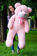 Мягкая игрушка Подарок плюшевый мишка, Плюшевый медведь Рафаэль 140 см Розовый
