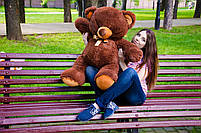 Плюшевий ведмедик М'яка іграшка Томии 100 см Шоколадний, фото 5