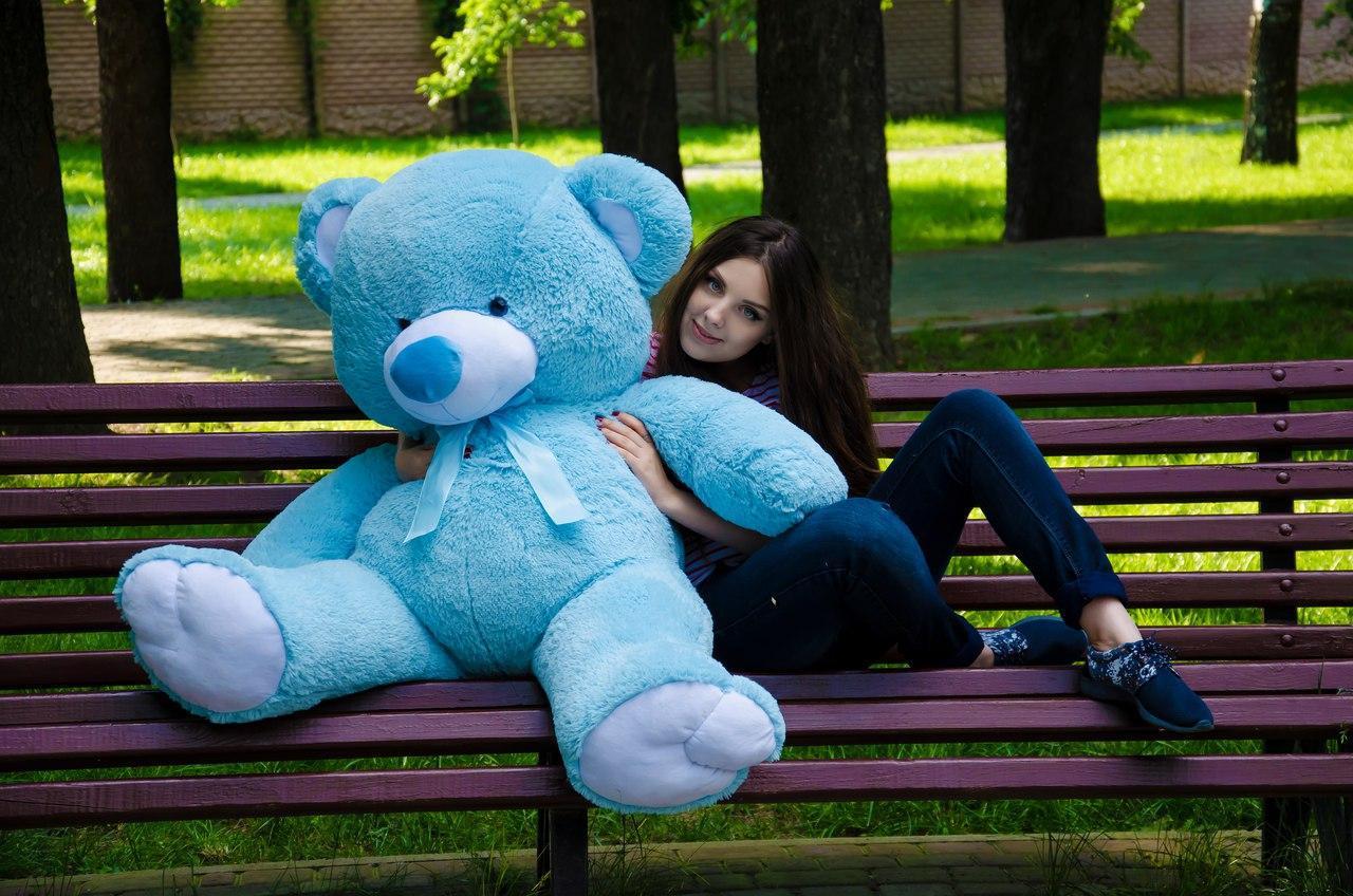 Teddy bear 150 cm blue