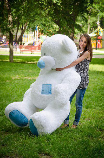 М'яка  іграшка Великий плюшевий ведмедик мішка Потап 250 см Білий