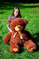 Плюшевий ведмедик М'яка іграшка Ветли 130 см Шоколадний, фото 4