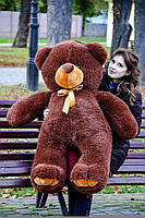 Плюшевий ведмедик М'яка іграшка Ветли 130 см Шоколадний, фото 7