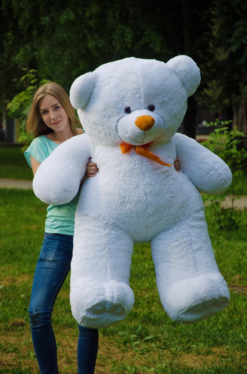Плюшевий ведмедик М'яка іграшка Ветли 160 см Білий