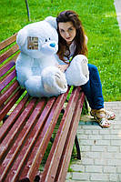 Плюшевий ведмедик М'яка іграшка Потап 90 см Білий, фото 3
