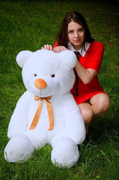 White plush bear 120 cm