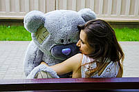Плюшевий ведмедик М'яка іграшка Потап 90 см Сірий, фото 5