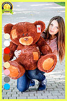 М'яка  іграшка подарунок на 8 березня плюшевий ведмедик Потап 90 см Шоколадний, фото 2