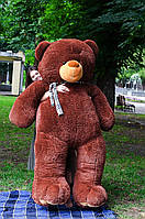 М'яка іграшка Великий плюшевий ведмедик мішка Ветли 250 см Шоколадний