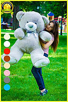 Плюшевий ведмедик М'яка іграшка Томии 150 см Сірий, фото 2