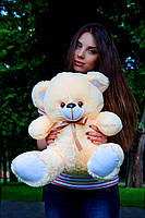 Плюшевий ведмедик М'яка іграшка Томии 65 см Персиковий, фото 3