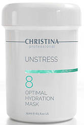 Unstress Optimal Hydration Mask - Анстресс Оптимальна зволожуюча маска (крок 8), 250 мл Christina