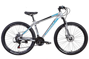 Горный алюминиевый велосипед Formula Motion AM DD 27,5" рама 17" серебристо-синий с черным 2021