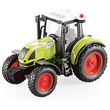 Іграшковий трактор із причепом дитячий інерційний зі звуками Зелений (25105), фото 2