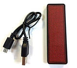 Світлодіодний (LED) бейдж червоний, фото 3