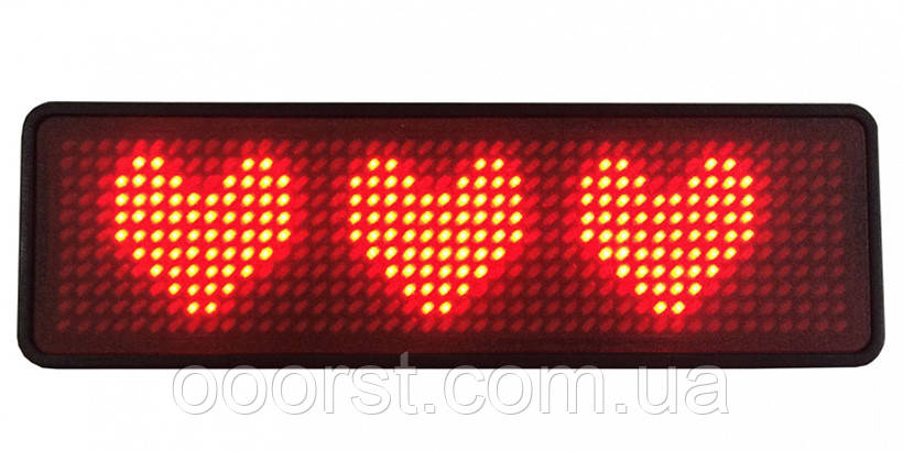 Світлодіодний (LED) бейдж червоний