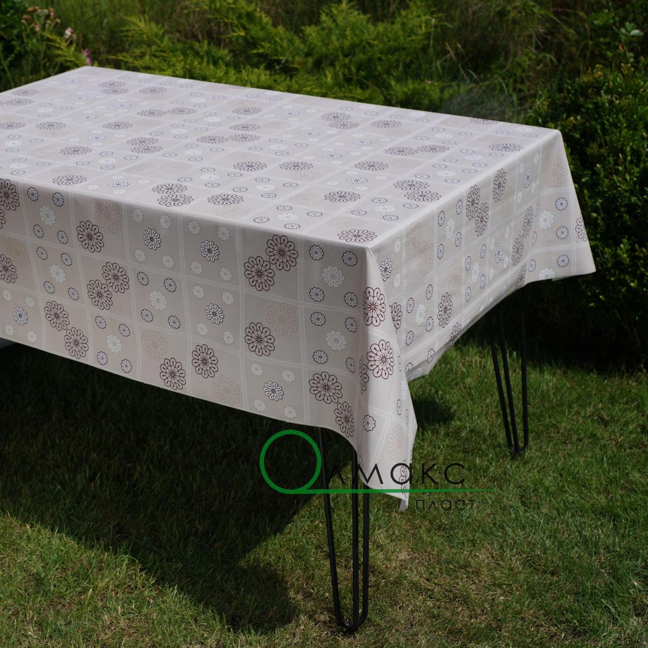 Клейонка на стіл на тканинній основі Квітковий мотив для будинку кафе і дачі
