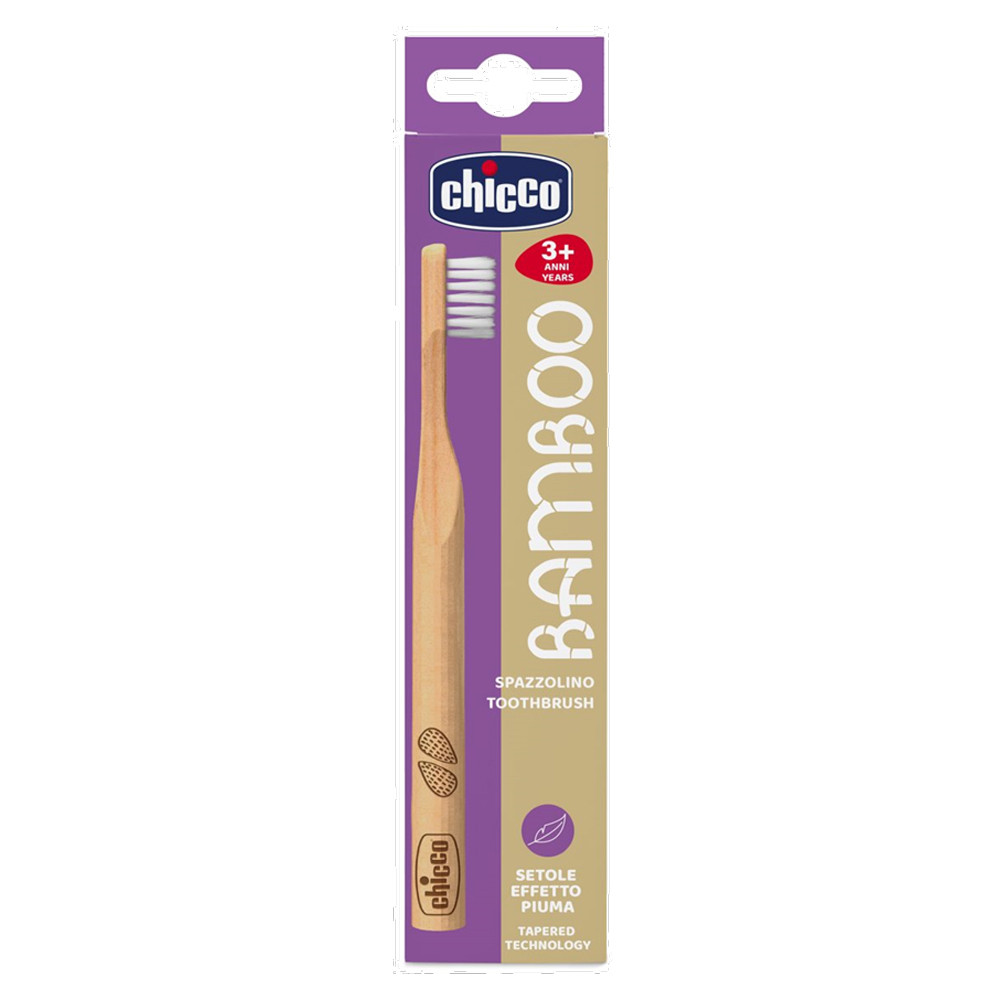 Бамбукова зубна щітка, фіолетова Chicco (2900990815555)