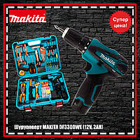 Шуруповерт MAKITA DF330DWE (12V, 2AH) Аккумуляторный шуруповерт макіта з набором інструментів