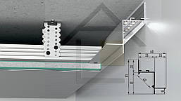 Профиль теневого шва с LED-подсветкой АСТ-35 белый, фото 3