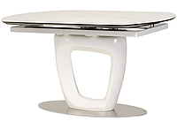 Стол раскладной керамический TML-825 белого цвета современный Vetro Mebel