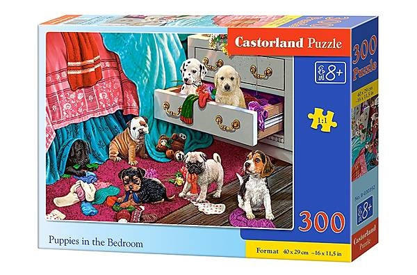 Пазли Castorland 300 елементів Цуценята в спальні