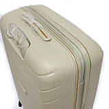 Пластикова валіза середня 70 л Snowball Robust бежева, фото 4