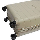 Пластикова валіза середня 70 л Snowball Robust бежева, фото 6