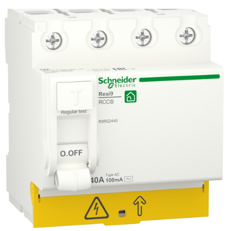 Вимикач диференціального струму (УЗО) 40А 4P 100мА AC Resi9 Schneider Electric