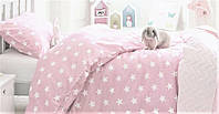 Комплект постельного белья "Звезды на розовом , ранфорс Lux Турция"