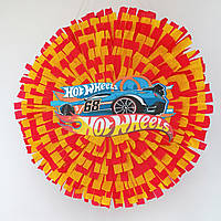 Пиньята Hot Wheels хотвилс hotwheels машина машинки тачки бумажная для праздника барабан 30 см диаметр