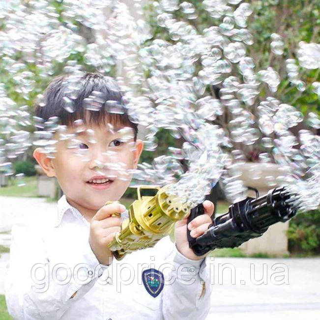 Кулемет для мильних бульбашок пістолет Bubble gun Gatling автомат