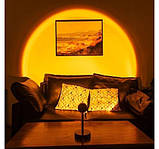 Проекційна лампа LED для селфі 23см, Sunset Lamp (світильник з ефектом заходу сонця), фото 5