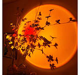 Проекційна лампа LED для селфі 23см, Sunset Lamp (світильник з ефектом заходу сонця), фото 7