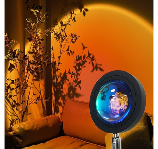 Проекційна лампа LED для селфі 23см, Sunset Lamp (світильник з ефектом заходу сонця)