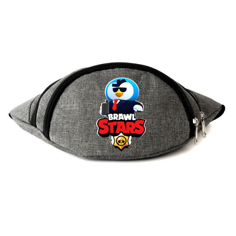 Сумка Бананка на пояс Бравл Старс Містер П Агент (BS - MP-Agent) Cappuccino Toys сіра, фото 1