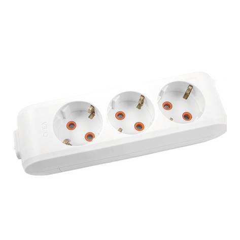 Колодка VIKO Multi Let 3 гнізда із заземленням 90114300-UA1, фото 1
