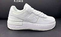 Женские кроссовки Nike Air Force Shadow кожаные белые р 36-41 ()