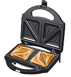 Сендвічниця бутербродниця електрична Domotec MS-7777 Чорна, фото 5