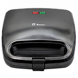 Сендвічниця бутербродниця електрична Domotec MS-7777 Чорна, фото 3