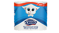 Папір туалетний "Диво" Soft, двуслойна, 4 шт