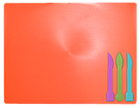 Дощечка для пластиліна, 3 стека, кораловий ZB.6910-27