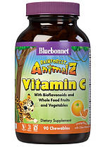 Вітамін С для дітей Bluebonnet Nutrition Vitamin C with bioflavonoids for kids 90 chewables orange, фото 3