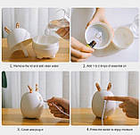 Зволожувач повітря з нічником Rabbit Humidifier 3900 кролик, білий, фото 6