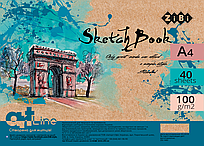 Скетчбук А4, 40 аркушів, пружина, кремовий блок 100 г/м2, ART Line ZB.1480