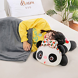 М'яка іграшка подушка плед 3 в 1 Панда, пандочка 55 см, фото 2
