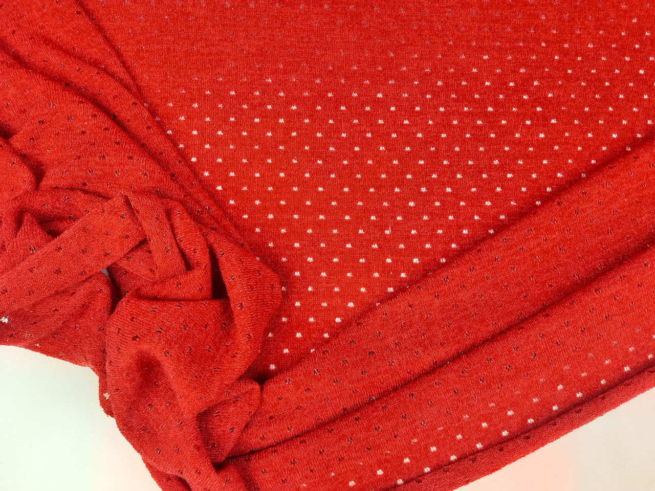 Червоний. Тканина ангора , з люрексом, фото 1