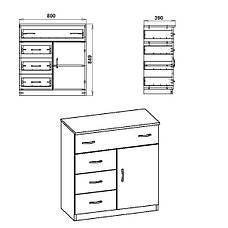 Комод 1-3-1 Компаніт, фото 2