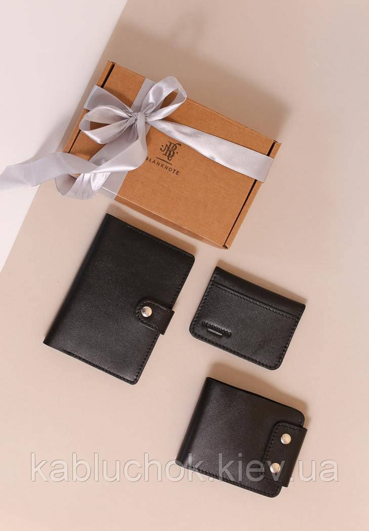 Чоловічий подарунковий набір шкіряних аксесуарів (4 кольори на вибір), фото 1