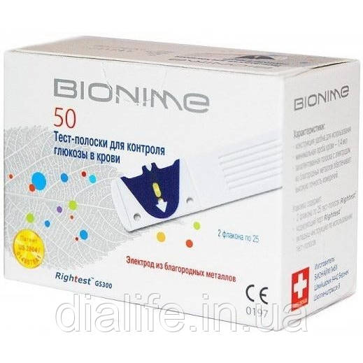 Тест-полоски "Бионайм" (Bionime) GS 110 50 Шт. — Купить Недорого на ...